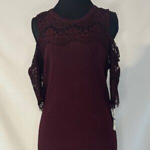 INC Lace Bare Shoulder Top Size XL NWT